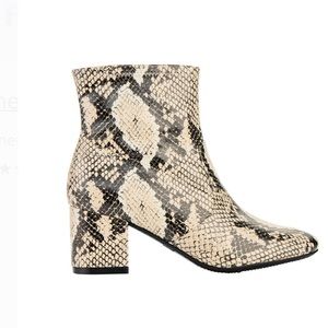 Snakeskin booties
